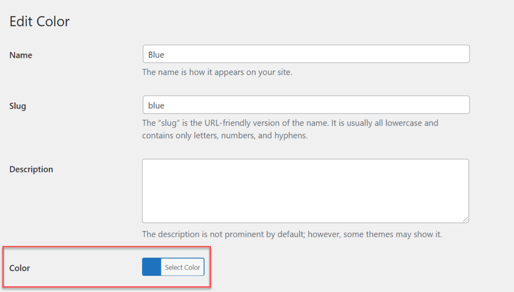 Color Type & Values – WPClever Documentations